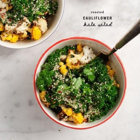 Roasted Cauliflower Kale Salad