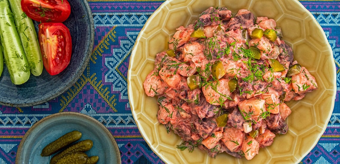 Russian Beetroot Potato Salad