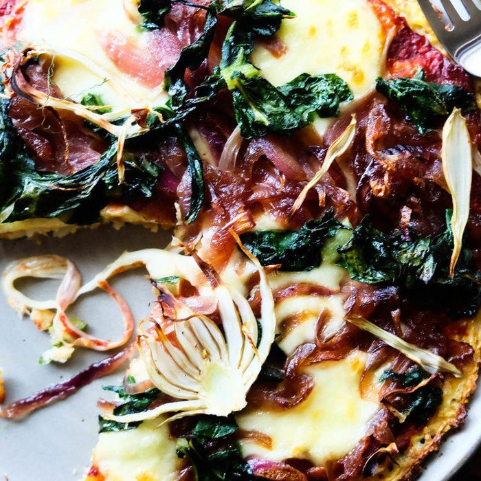 Silverbeet, Fennel & Caramelised Onion Pizza