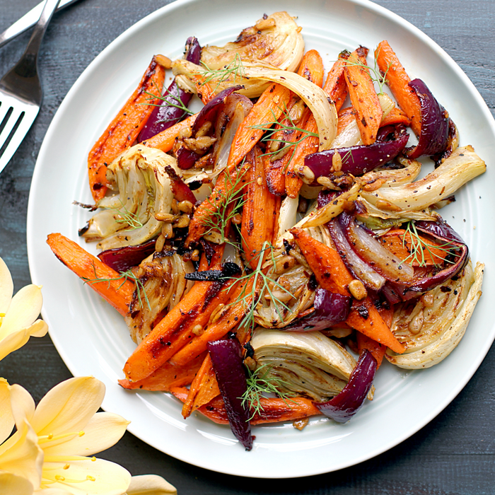 Spicy Roasted Fennel and Carrots