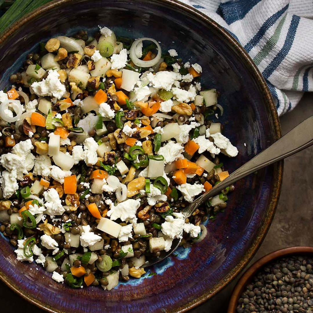 Cold French Lentil and Kohlrabi Salad