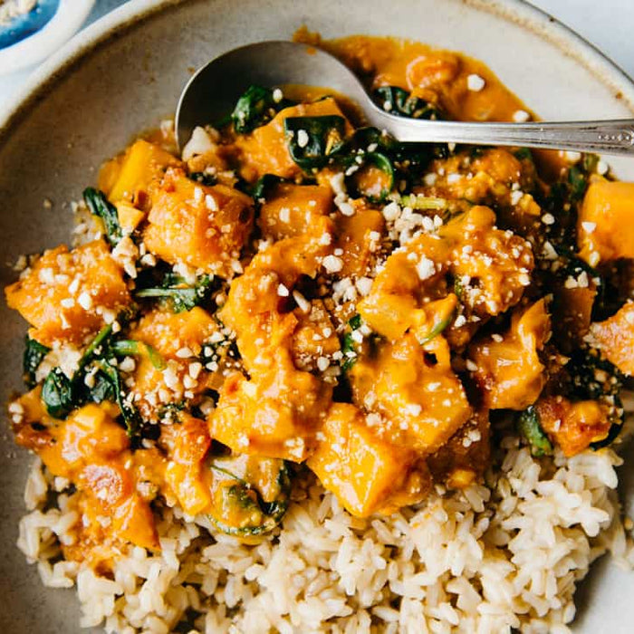 Butternut Squash Curry With Spinach