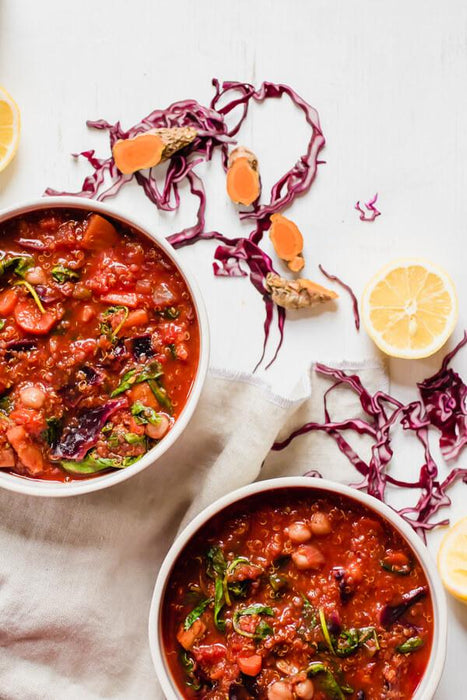 Red Cabbage Vegetable Quinoa Stew