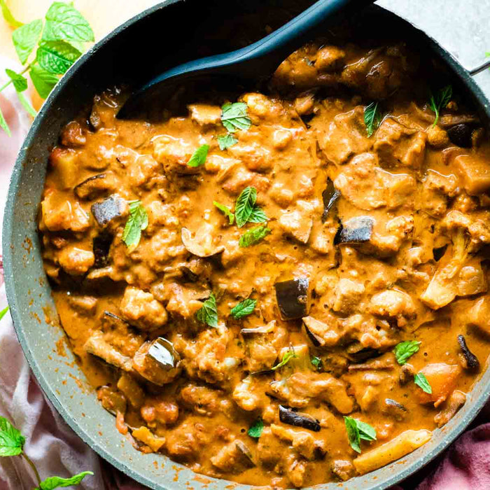 Eggplant and Cauliflower Curry (Vegan)