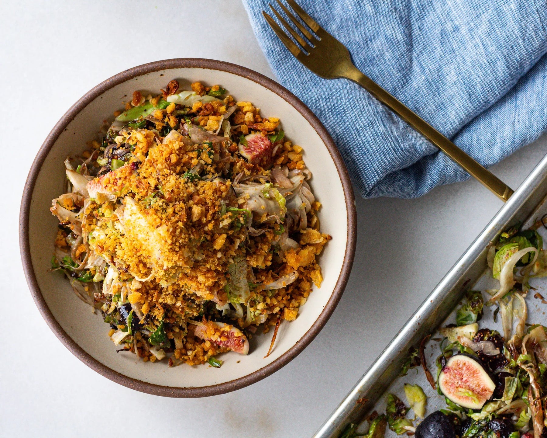 Roasted Fennel & Brussels Sprout Salad with Fig Balsamic