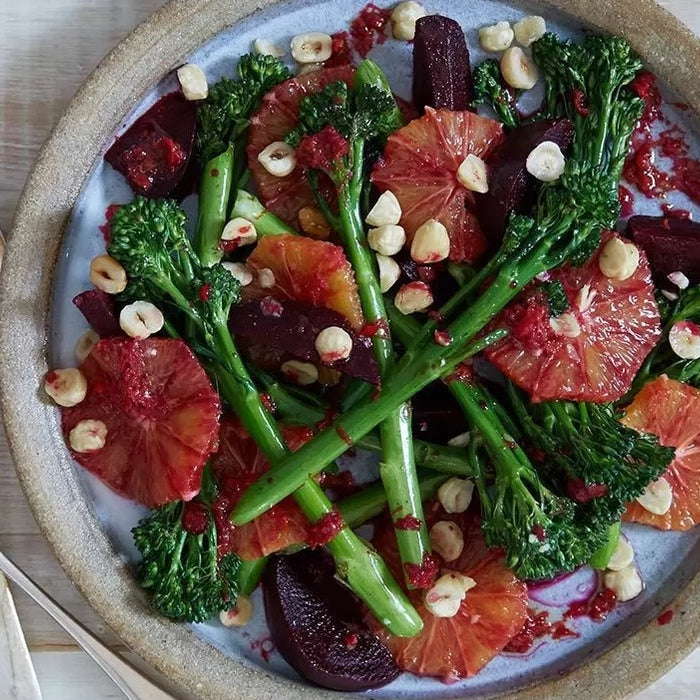 Blood Orange, Beetroot, Broccolini & Hazelnut with Chilli Vinaigrette