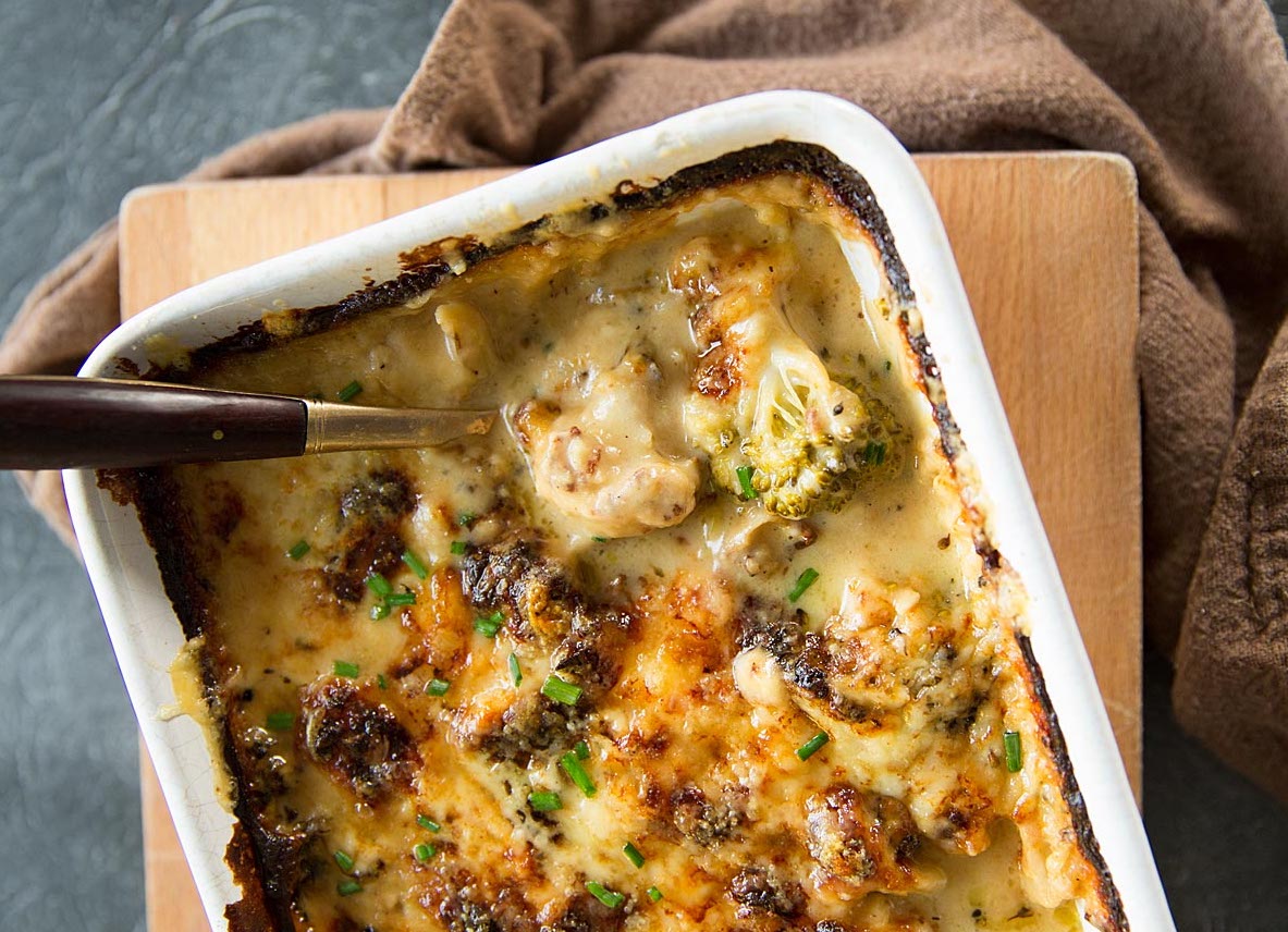 Broccoli Cauliflower Cheese & Chilli Lime Buttered Corn