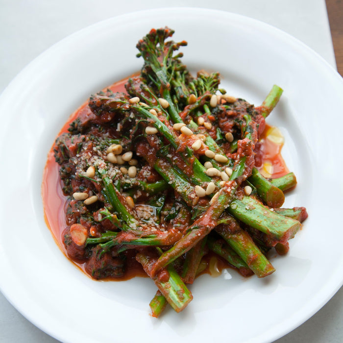 Orange-Tomato Sauce Broccolini