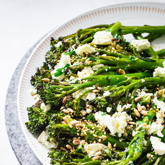 Charred Broccolini With Preserved Lemon & Caper Dressing