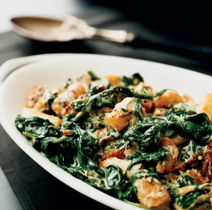 Creamed Spinach and Parsnips