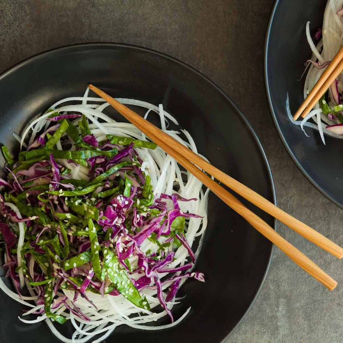 Daikon Radish Salad with Red Cabbage
