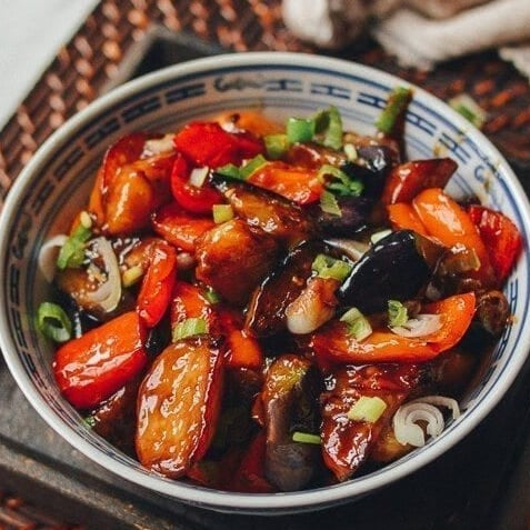 Stir-fried Eggplant, Potatoes & Capsicum (Di San Xian)