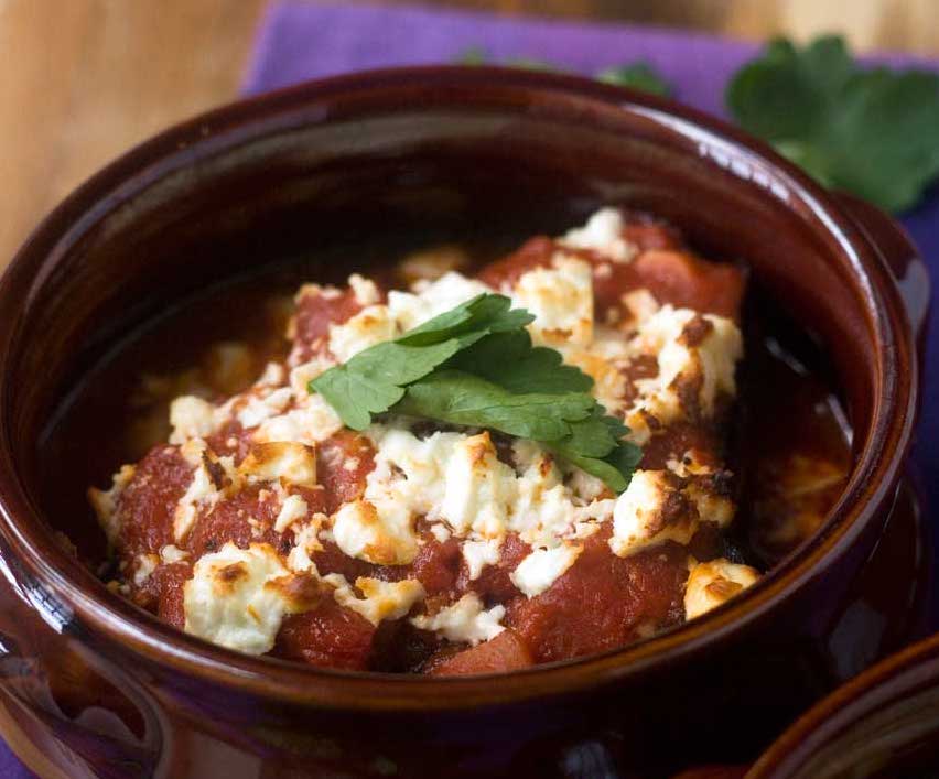 Greek Baked Eggplant With Tomato & Feta