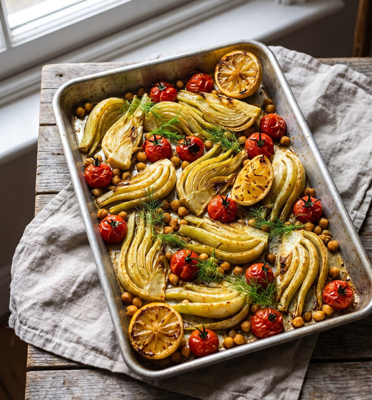 Roast Fennel and Chickpeas