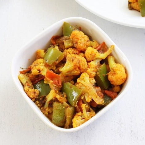 Gobi shimla mirch sabzi (Capsicum Cauliflower Sabzi)