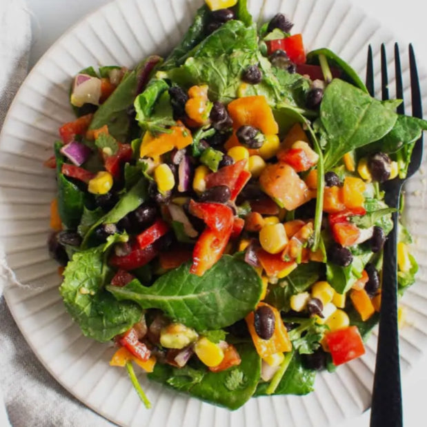 Mexican Kale Salad with Avocado Dressing