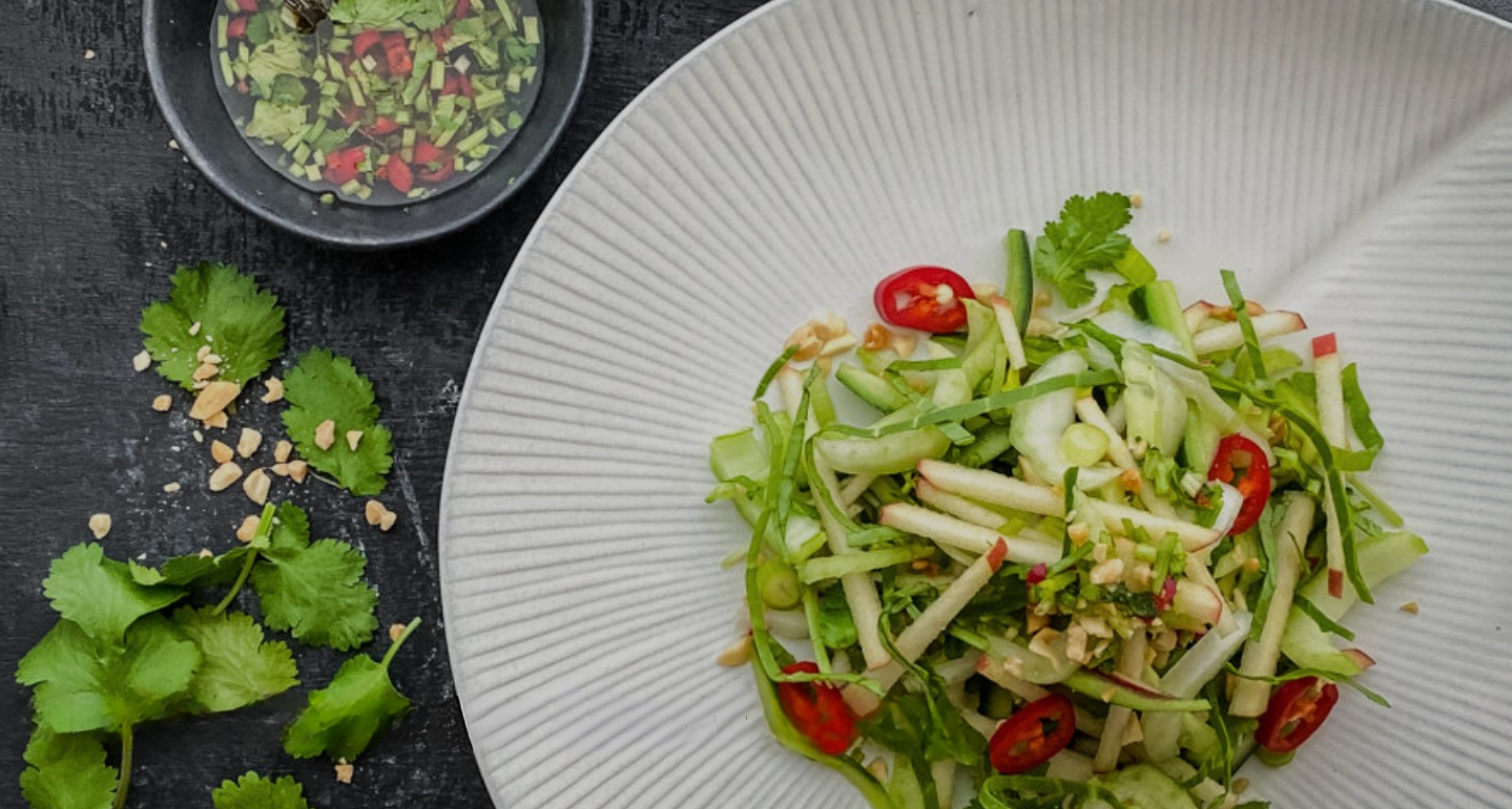 Pak Choy Salad with Coriander Lime Dressing