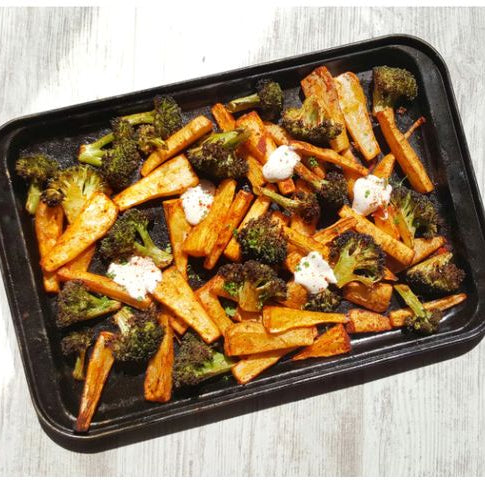 Paprika Roasted Parsnip & Broccoli