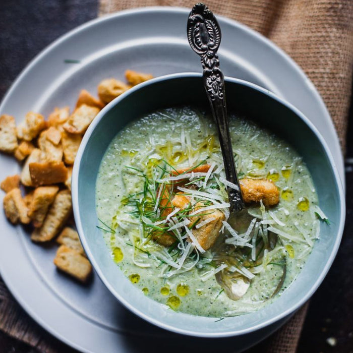 Roasted Broccoli and Fennel Soup