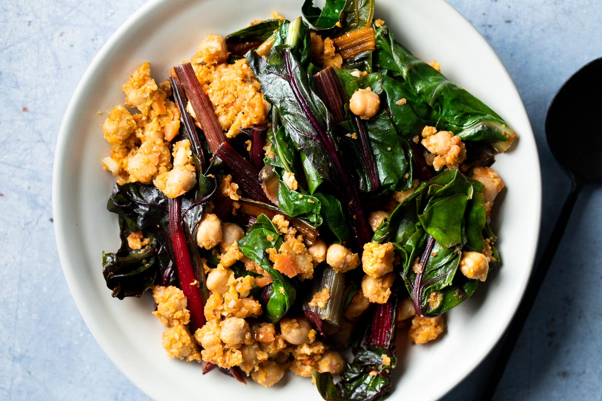 Spanish Style Silverbeet with Chickpeas