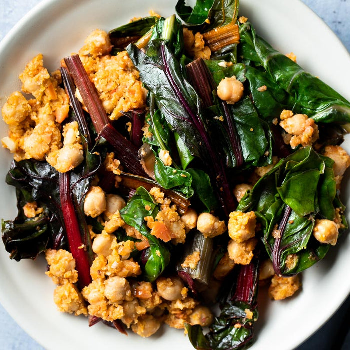 Spanish Style Silverbeet with Chickpeas