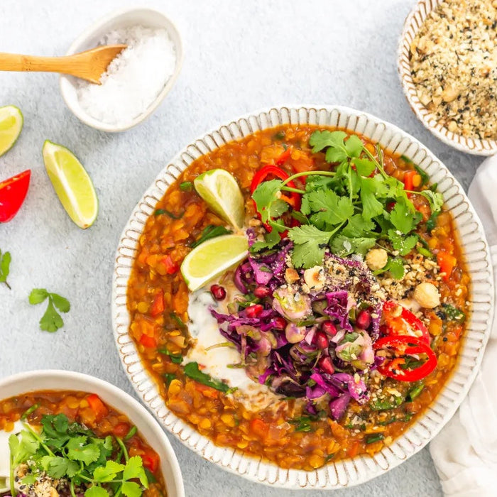 Simple Red Pepper and Spinach Dahl