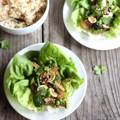 Spring Veggie Asian Lettuce Wraps