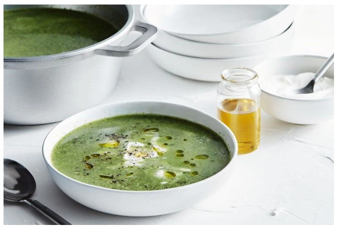Super Greens Soup with Truffle Oil