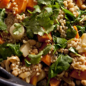Sweet Potato, Pumpkin and Parsnip with Chickpeas and Spinach