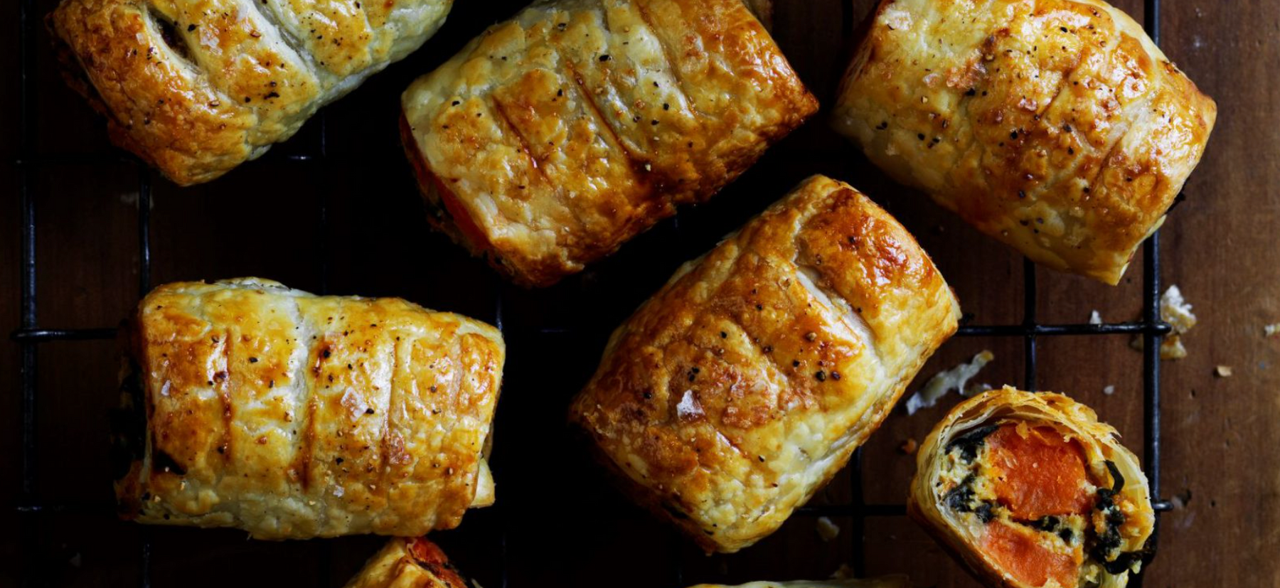 Sweet Potato, Silverbeet, Feta Rolls