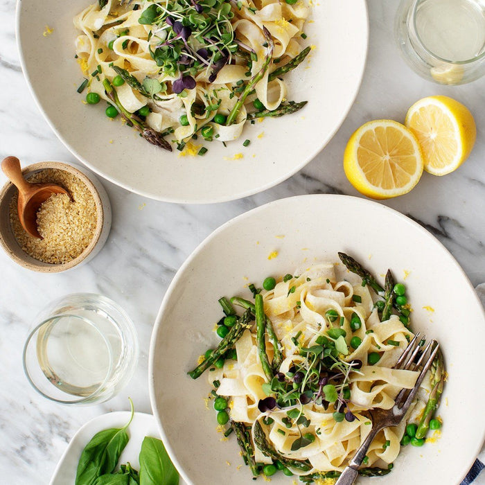 Tagliatelle with Asparagus and Peas
