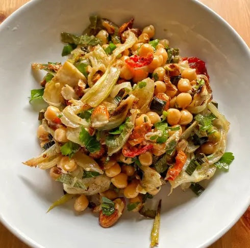 Warm Chickpea, Fennel & Capsicum Salad