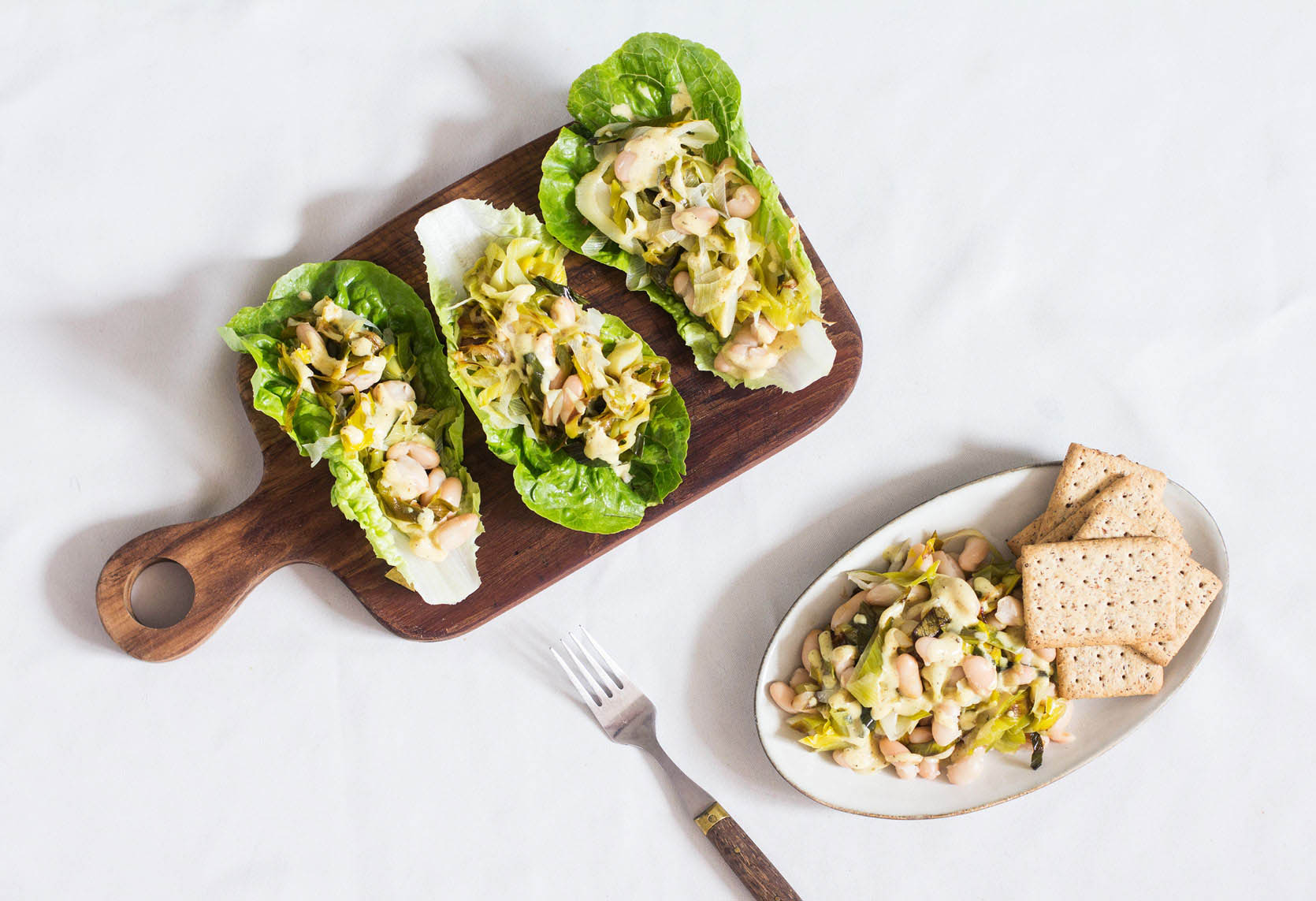 Warm Leek White Bean Salad