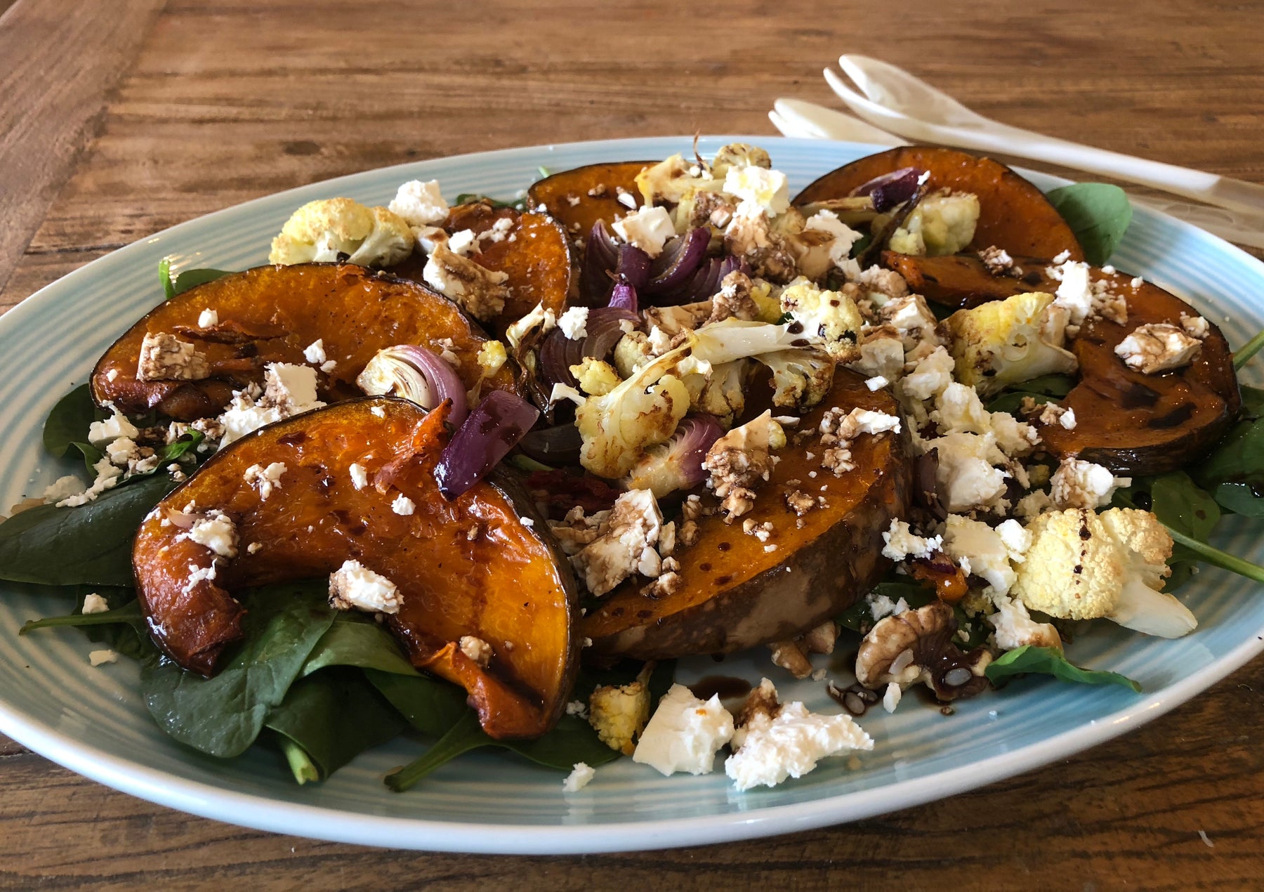 A Warm Winter Salad | Roasted Pumpkin + Cauliflower Brown Rice Salad