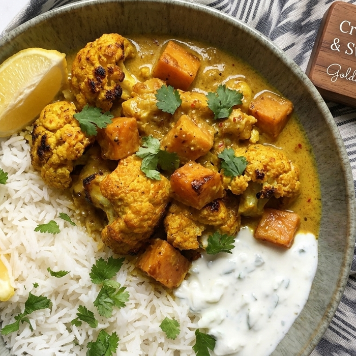 Creamy Cauliflower & Sweet Potato Curry