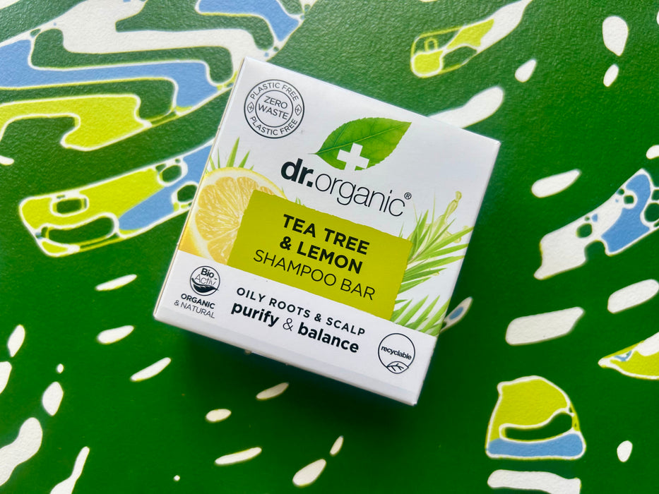 Dr Organic Shampoo Bar, Tea Tree & Lemon (75g)