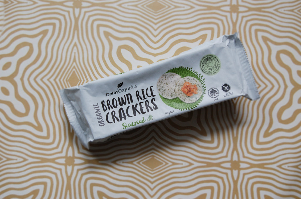 Brown Rice Crackers Seaweed, Ceres (115g)