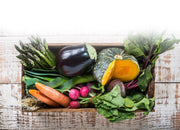 medium Victorian vegetable box with seasonal produce