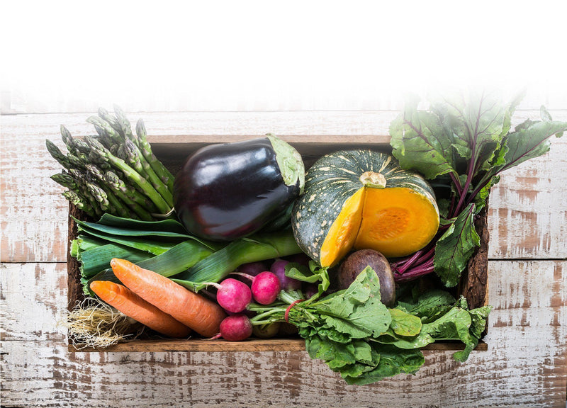 Small Victorian vegetable box with seasonal produce